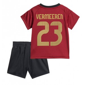 Fotbalové Dres Belgie Arthur Vermeeren #23 Dětské Domácí Oblečení ME 2024 Krátký Rukáv (+ trenýrky)